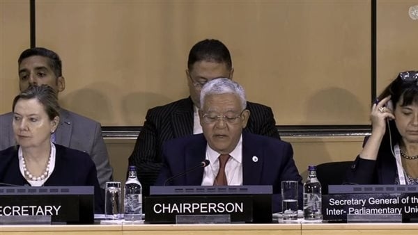 حنفي جبالي يترأس إحدى جلسات المؤتمر العالمي السادس لرؤساء البرلمانات