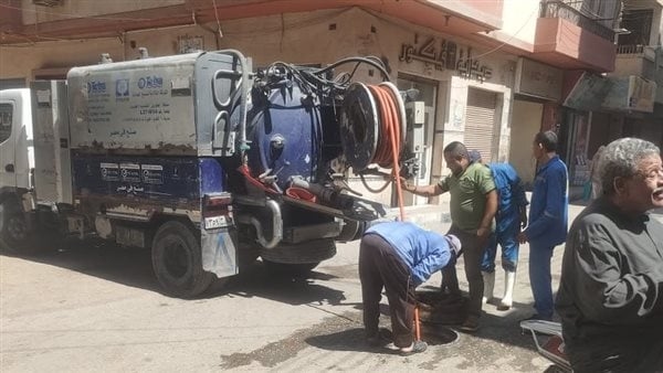 مياه الفيوم: الصرف الصحي مستمر في تطهير الشبكات وصيانة محطات الرفع