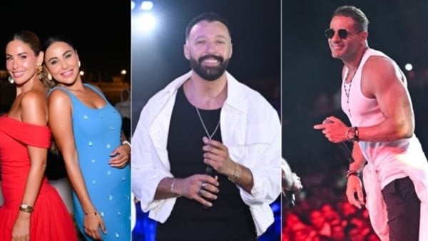 فريق "واما" يشعل حفل "رأس الحكمة" بحضور نجوم الفن ويحتفل بعيد ميلاد تامر حسني (صور)