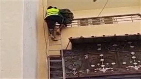 الأجهزة الأمنية بالسويس تنقذ قطة محتجزة داخل شرفة عقار (صور)