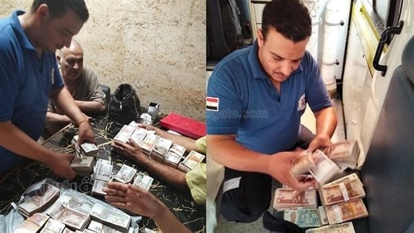 مسعف وسائق يعثران على 1.5 مليون جنيه ويسلمانها لأصحابها ببني سويف