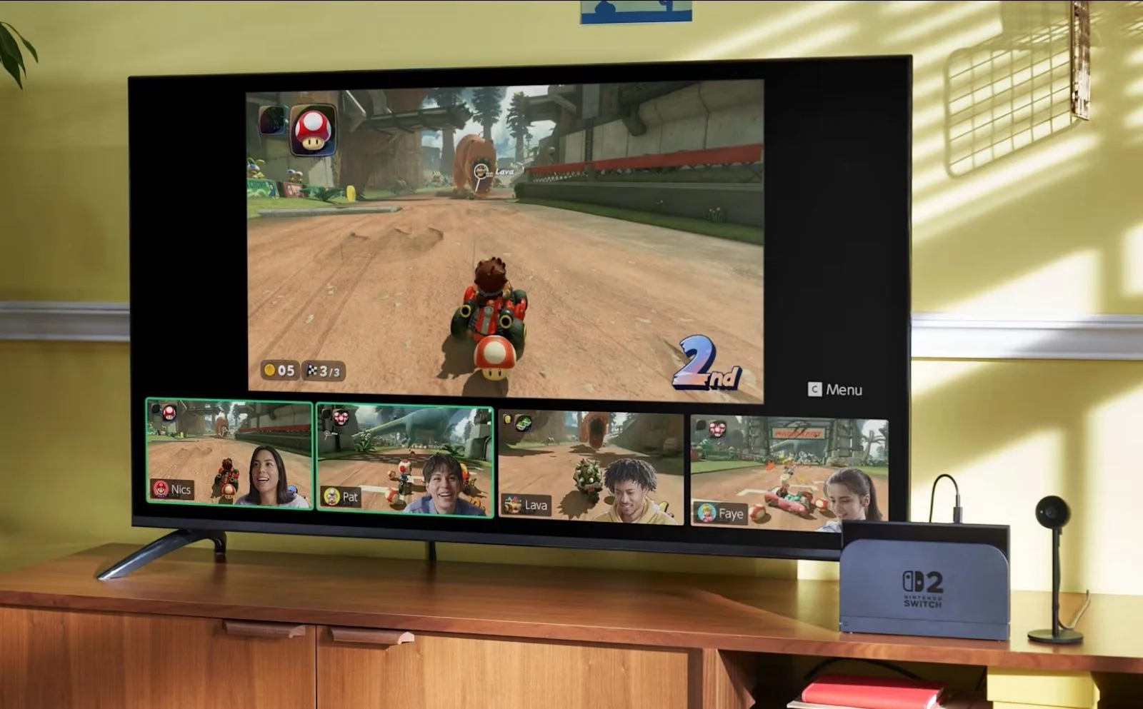 نينتندو توضح سبب انخفاض الإطارات عند استخدام ميزة Game Chat على Switch 2