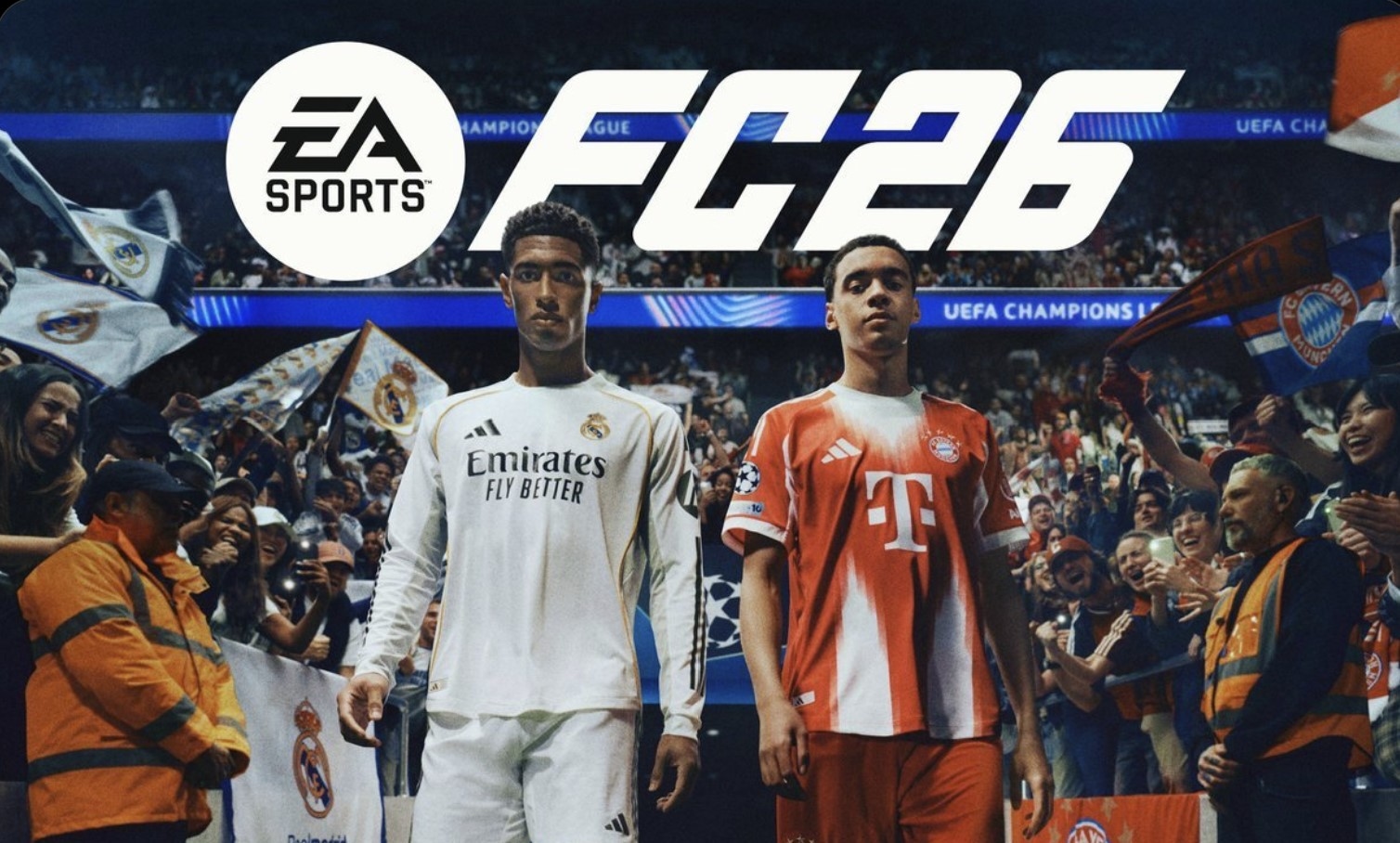 لعبة EA SPORTS FC 26 على وشك الكشف الكامل وبيلينجهام وموسيالا نجمي الغلاف!