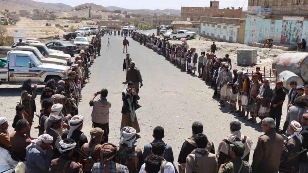 قبائل الزاهر بالبيضاء تعلن النفير نصرة لغزة وتؤكد الجهوزية لمواجهة العدوان الأمريكي