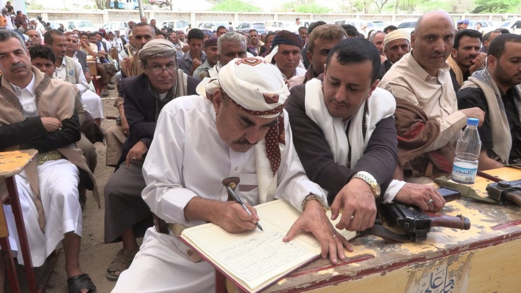 بالصور: قبائل وصاب الأسفل بذمار تعلن النفير وتؤكد جهوزيتها لمواجهة أي عدوان على اليمن