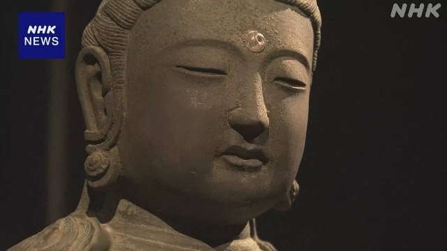 Buddhist statue returned from S.Korea put on display in southwestern Japan
