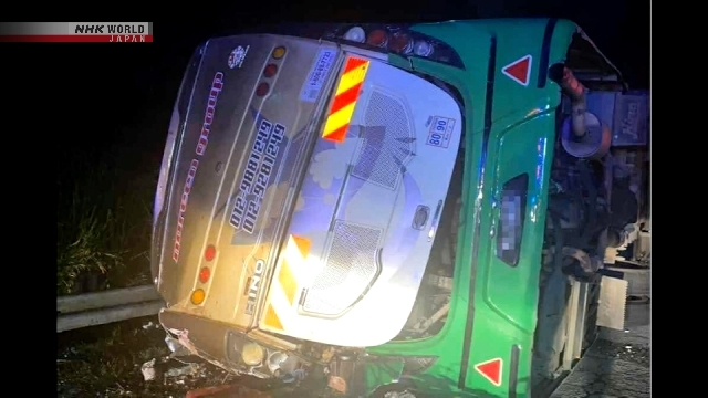 15 university students killed in Malaysia bus crash