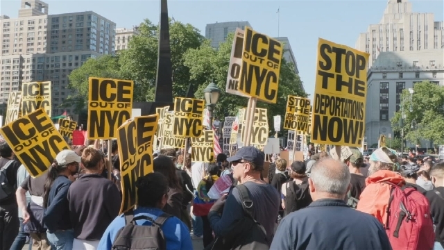 Protesters in NYC rally against Trump's immigration crackdown