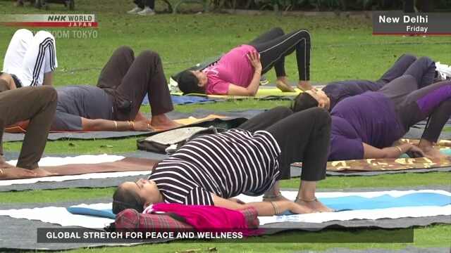 Global stretch for peace and wellness