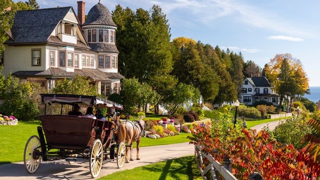 The US island with no cars and one horse for every person
