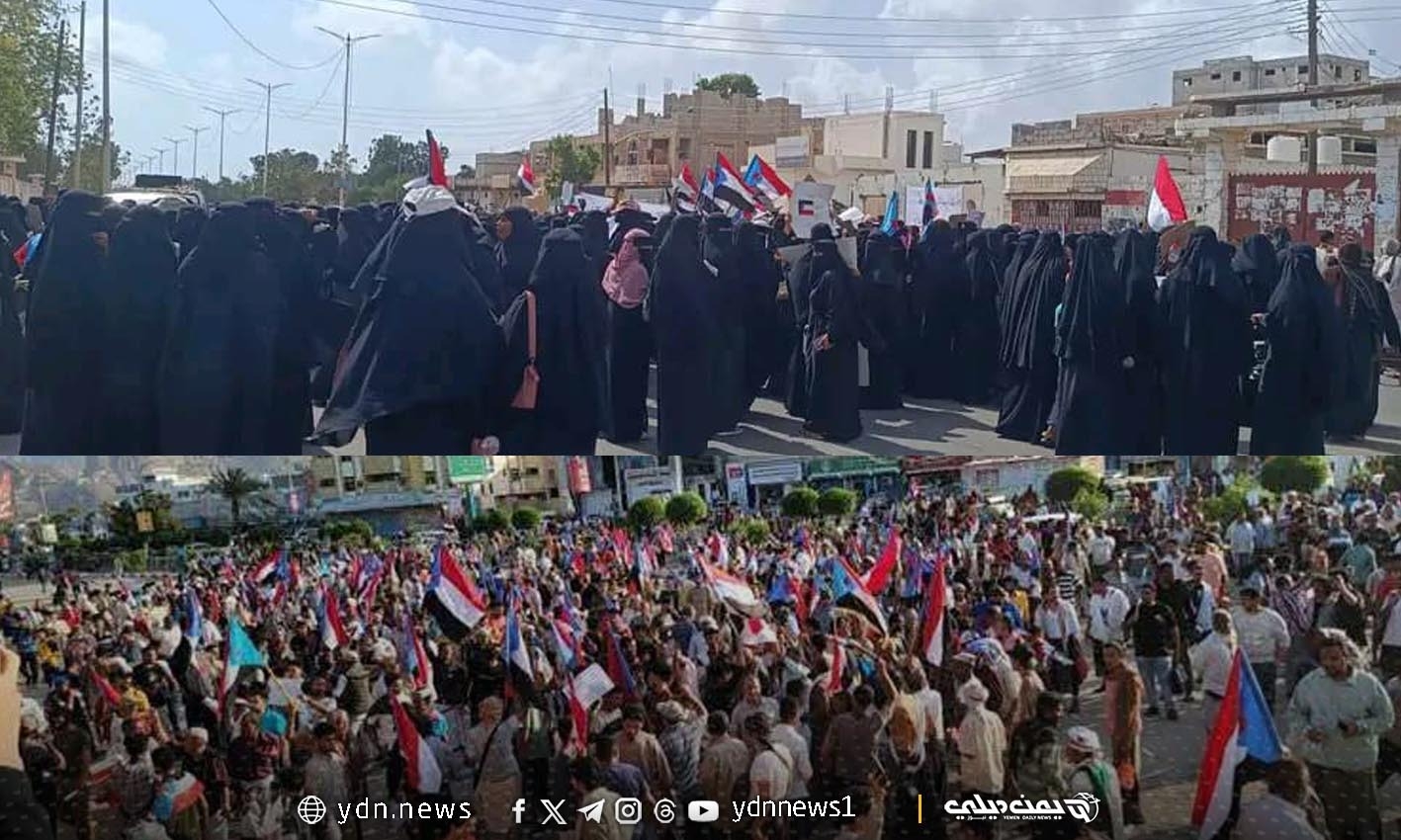ثورة النسوان تصل أبين والرجال في عدن يدخلون خط الاحتجاجات المنددة بتردي الخدمات