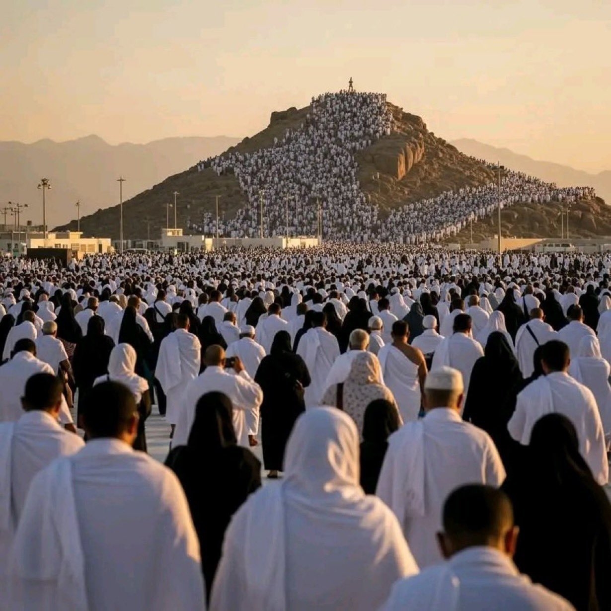 حجاج بيت الله الحرام يصعدون إلى جبل عرفة لأداء الركن الأعظم